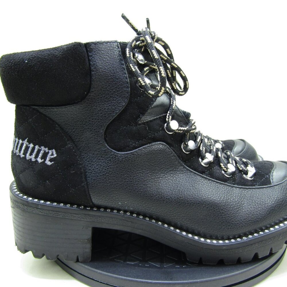 Juicy Couture Ankle Boots Womens 8M JC-Indulgence Lace Up Rhinestone Platform
